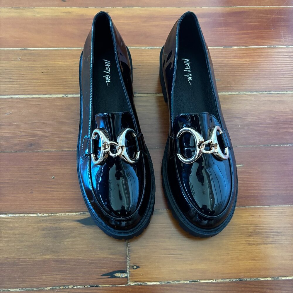 Nasty Gal Chunky Goth Patent Leather Loafers
